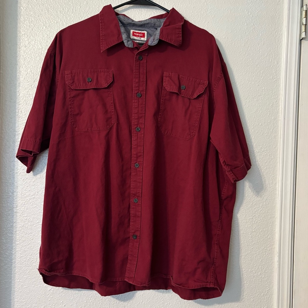 Wranglers Classic Red Button-Up Shirt